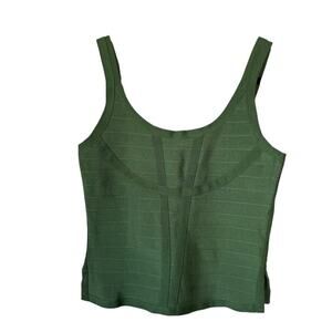 Wow Couture World Of Women Green Bandage Women's Tank Size Medium